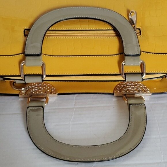 Uddini Patent Leather Satchel Handle Top Bag Shoulder Crossbody Purse Handbag - Picture 12 of 17